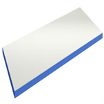 Beige laminat/kantlist blå tung bordsskiva