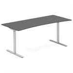 Höj- och sänkbart bord med båge- antracit 1600x800